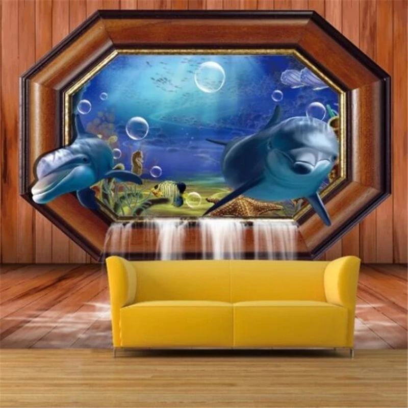 

Прямая поставка Fatman 3d обои подводный мир фото обои Гостиная Спальня пользовательские 3d обои Papel де сравнению