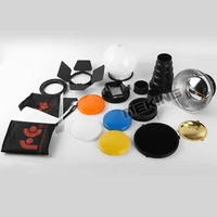 meking flash accessories k9 barndoor snoot softbox honeycomb beauty disc diffuser mount for speedlite speedlight flash light