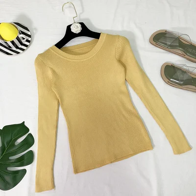Spring Sweater 2019 Pullover Women Fashion O-neck Casual Sweaters And Long sleeve Thin Knitted Tops | Женская одежда