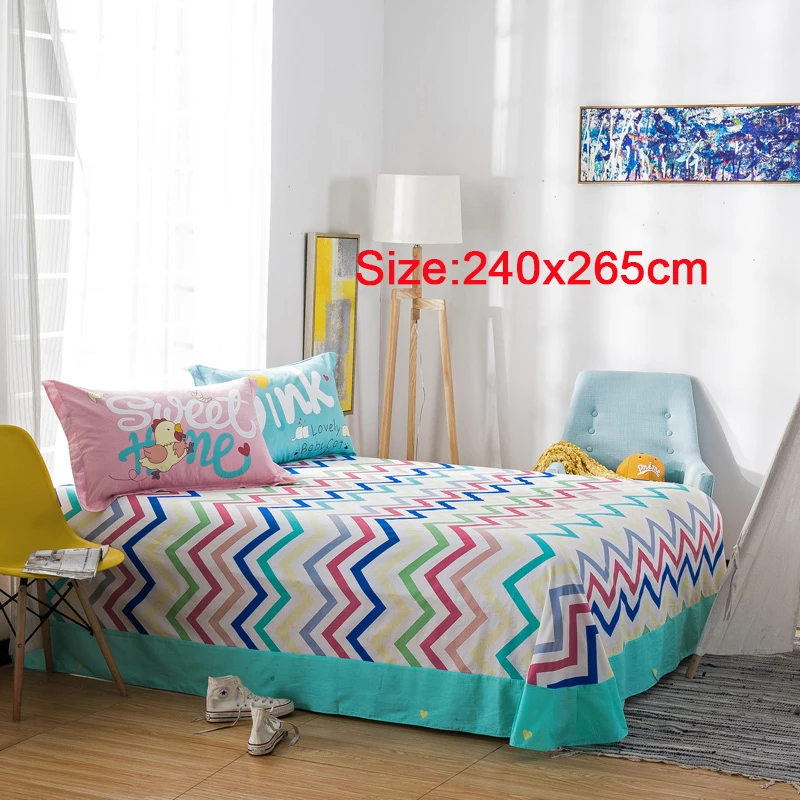 DecorUhome, хлопок, простыни, текстильные постельные принадлежности для дома, покрывало, плоская простыня, Королевский размер, простыня в полоску, мягкие теплые простыни
