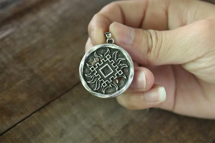 Lansei 1 шт. славянский амулет &quotСчастливый Лопух&quot кулон древний ювелирные