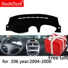 Чехлы для приборной панели автомобиля с правым и левым рулем для Peugeot 206 2004-2008