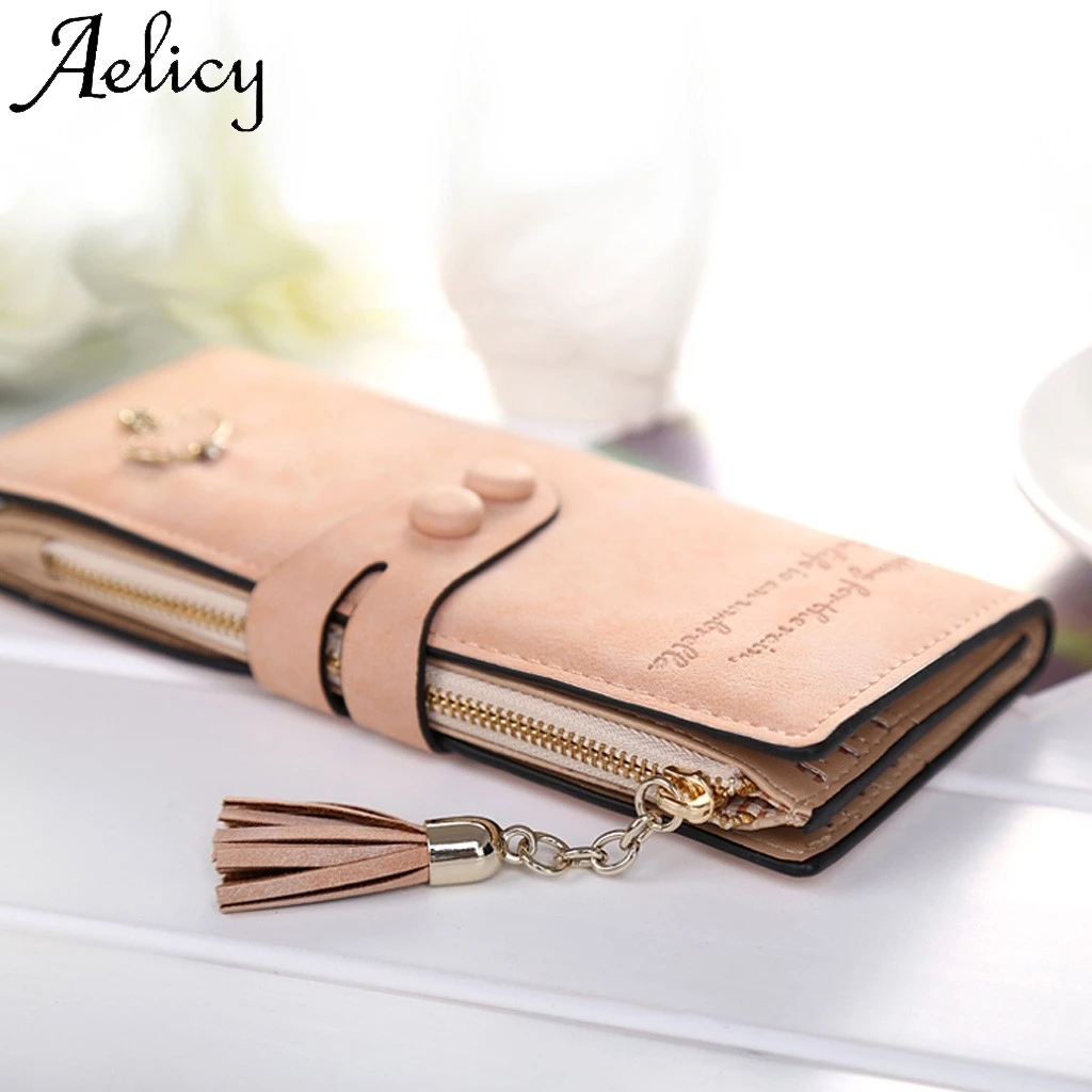 Aelicy женский длинный стильный кошелек для студенческих карт Многофункциональный