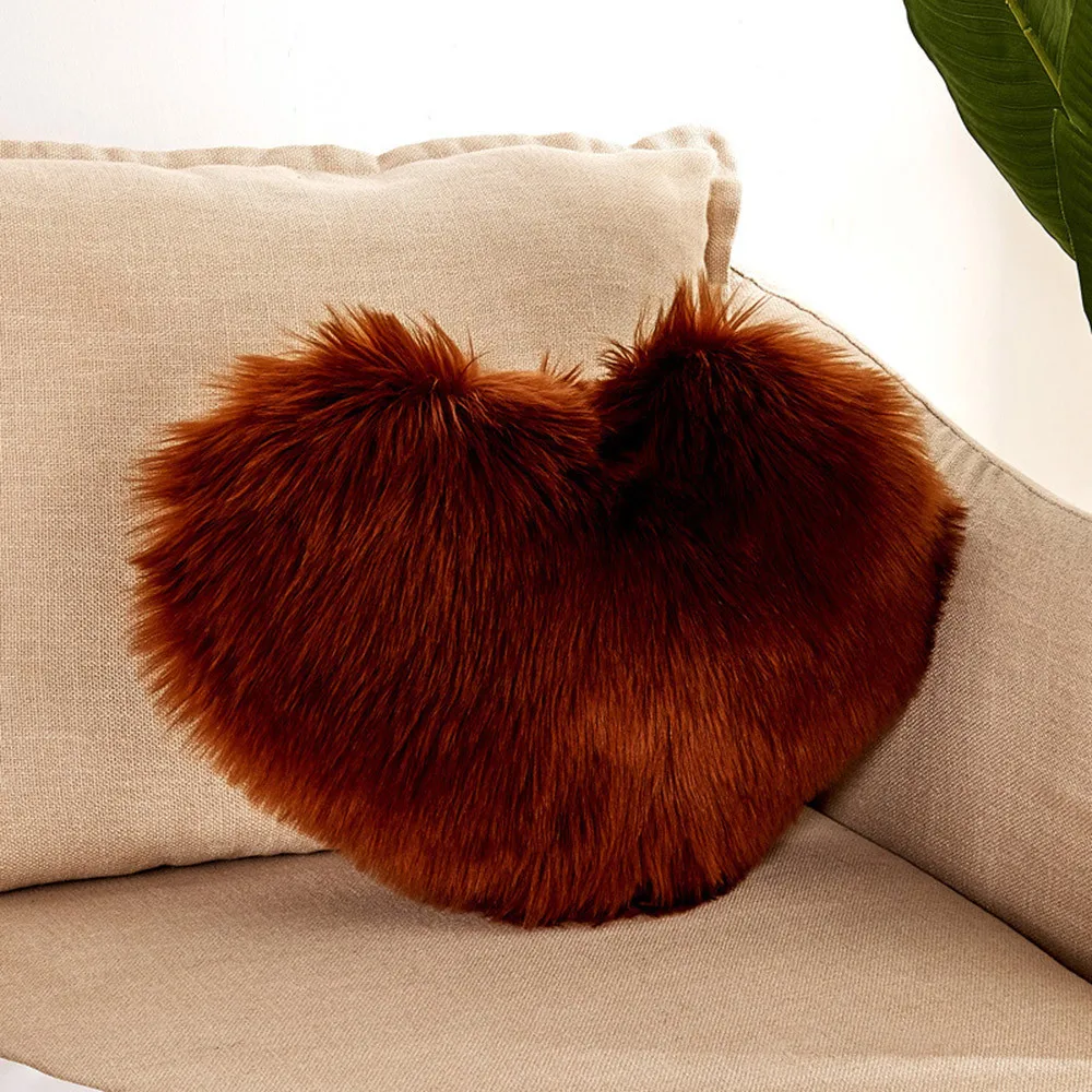 C HSU Hot Sale Cushions Heart Shaped Throw Pillow Cushion Plush Pillows Gift Home Sofa Decoration cojines decorativos para sof - Цвет: C