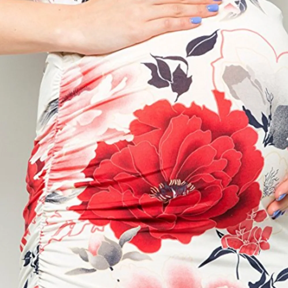 2018 новые платья для беременных женщин с коротким рукавом открытыми плечами