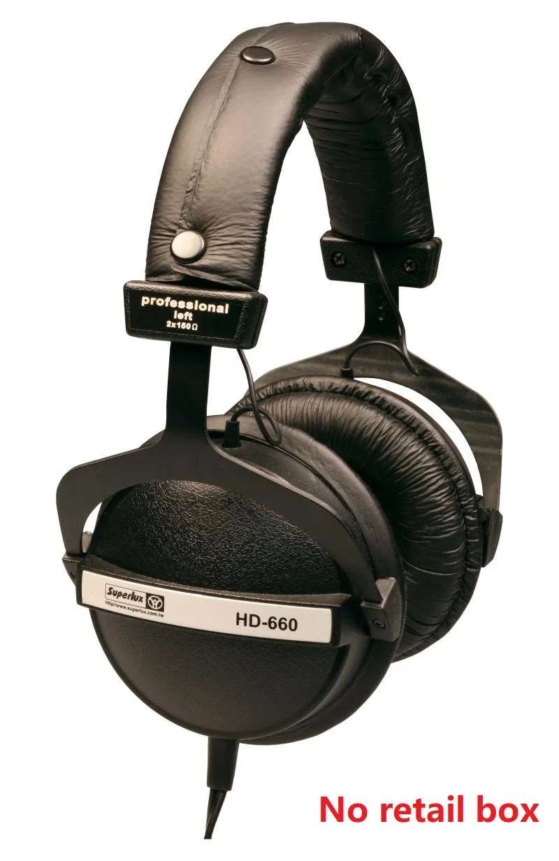 without retail box Студийные мониторные наушники Superlux HD660 auriculares с динамическим монитором Hifi наушники для записи стерео DJ наушники - Цвет: without retail box
