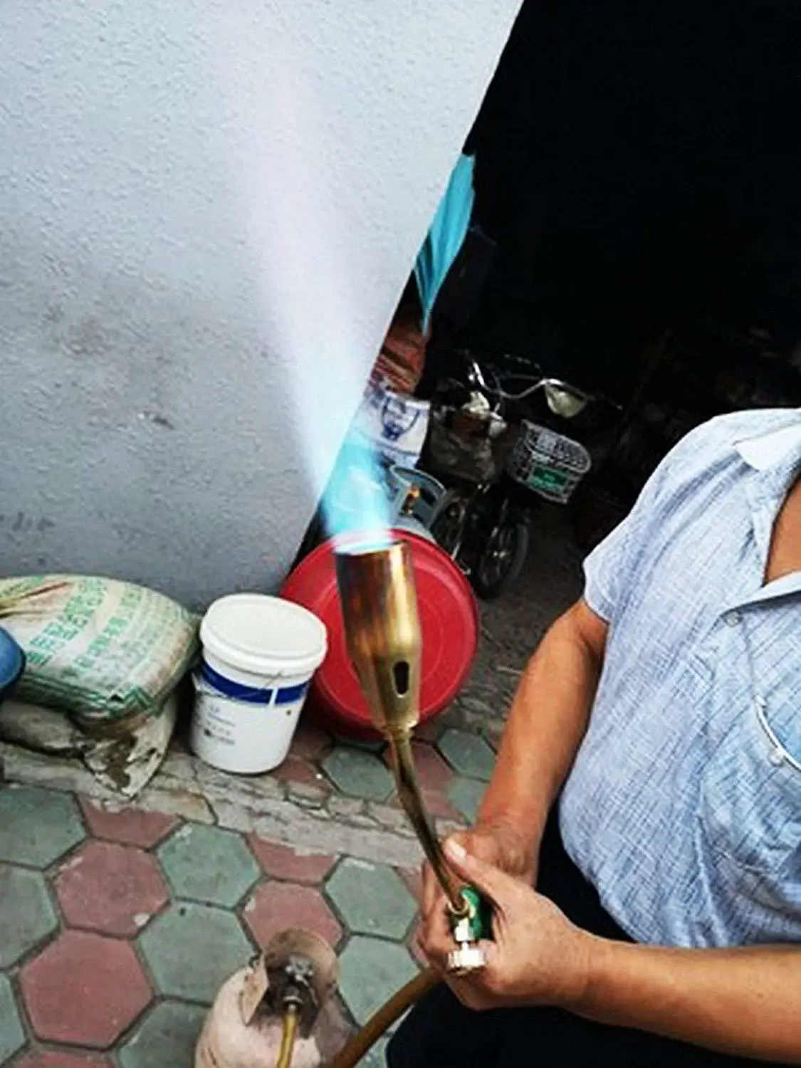 Сад пропан сорняк горелка фонарь трава кустарник газовая пьезо зажигалка|Детали