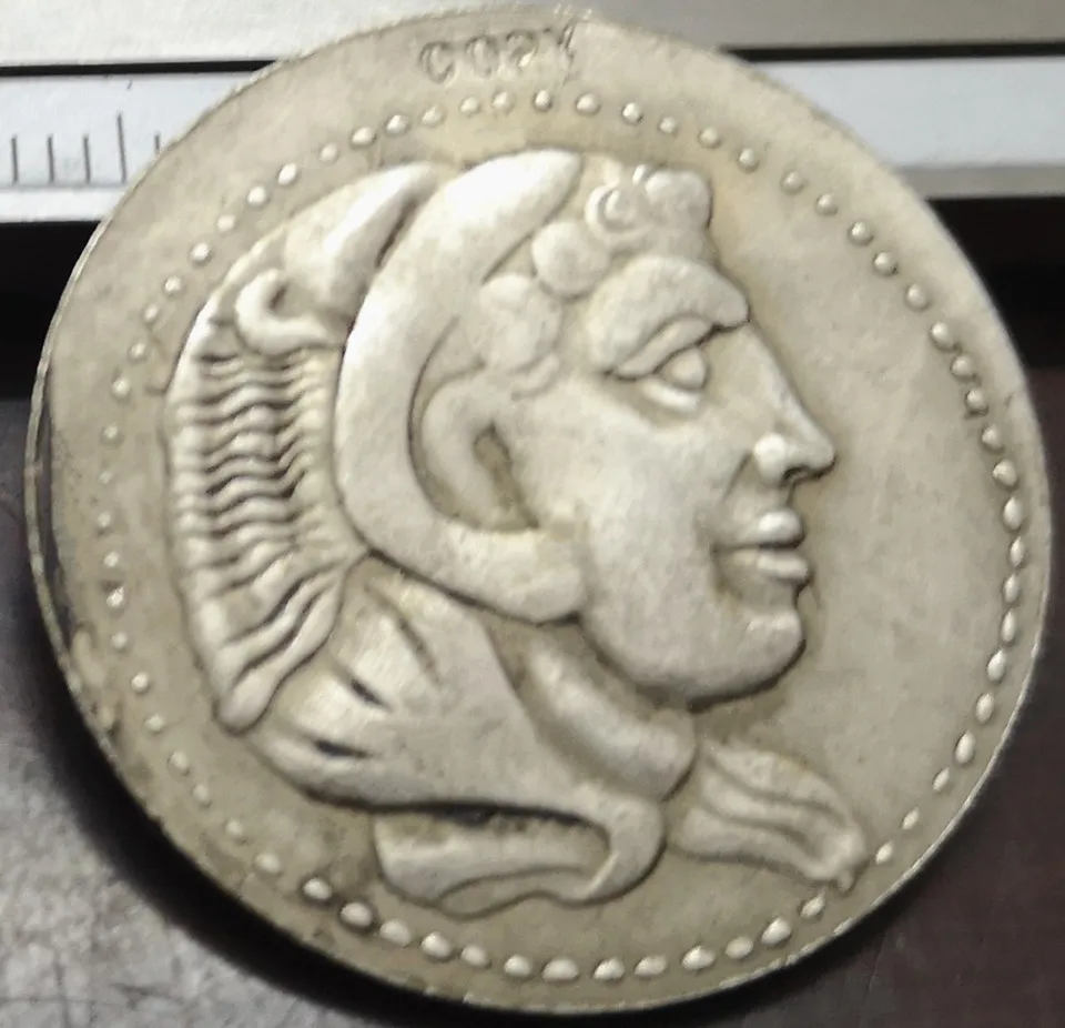Великая Серебряная монета Tetradrachm с изображением древнего серебра времен македон