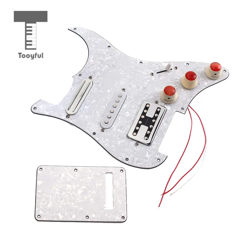 Tooyful 3 слойный загруженный Предварительно проводной пикап Pickguard SSH с задней