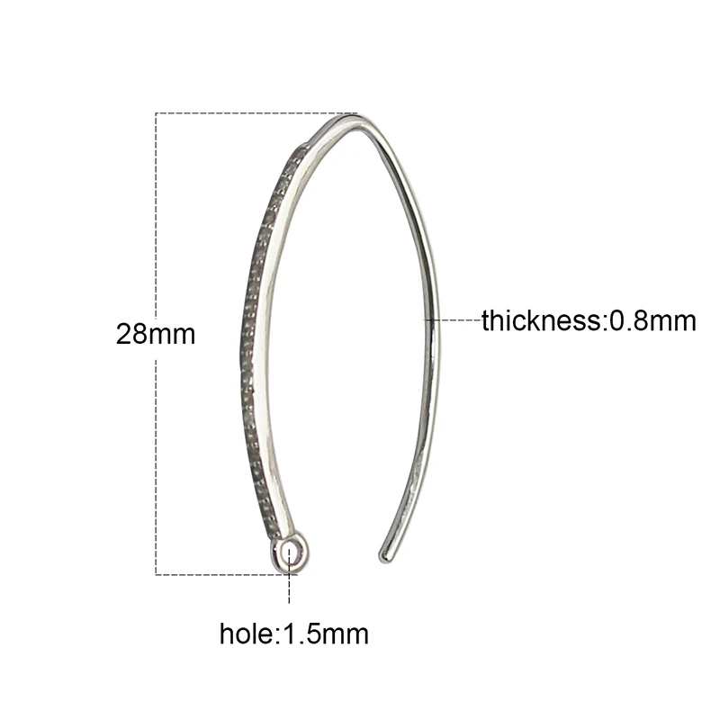 Beadsnice подлинное Твердое Серебро 925 пробы серебряные серьги застежка-крючок