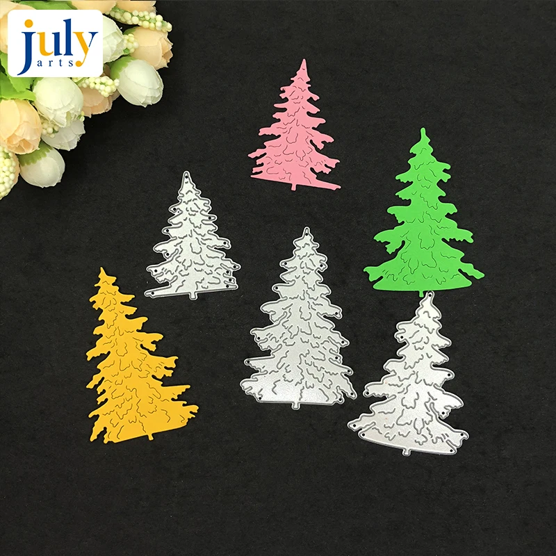 

Julyarts Christmas Trees Metal Cutting Dies Stencils for Scrapbooking Paper Cards Crafts DIY Embossing Folder Stencil 2018 New