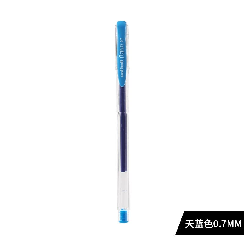 0.7mm Light Blue 12 шт. Uni-ball Signo Стандартный гелевая шариковая ручка комплект UM-100 0,5/0,7/0,8 мм 14 цветов на выбор - Цвет: 0.7mm Light Blue