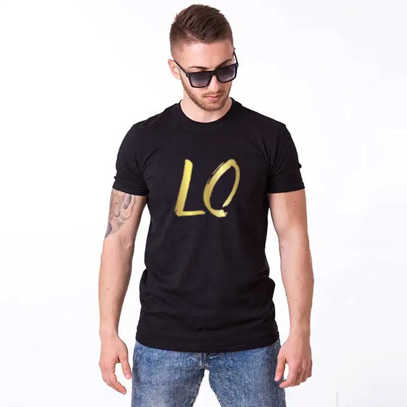 style 1 Модная Новая Стильная летняя футболка с надписью Love для женщин, повседневная хлопковая футболка для мужчин и женщин, футболки для пар, топы, одежда для влюбленных - Цвет: style 1