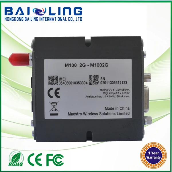 GPRS rs232 2g modem multi sms mms Wavecom Maestro 100 data logger for mechanical water meters |