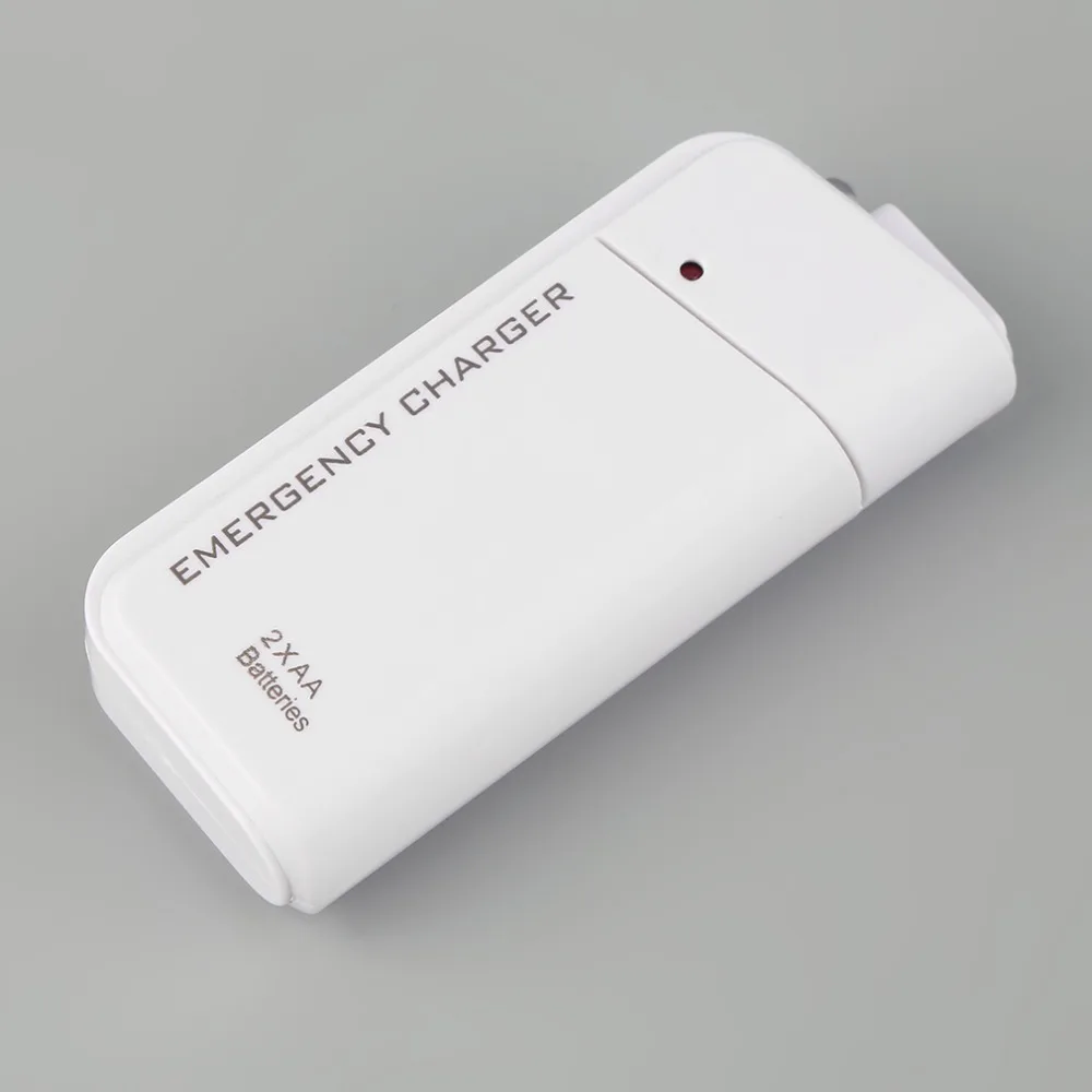 

new Universal Portable USB Emergency 2 AA Battery Extender Charger Supply Box For iPhone Mobile Phone MP3 MP4 Black White