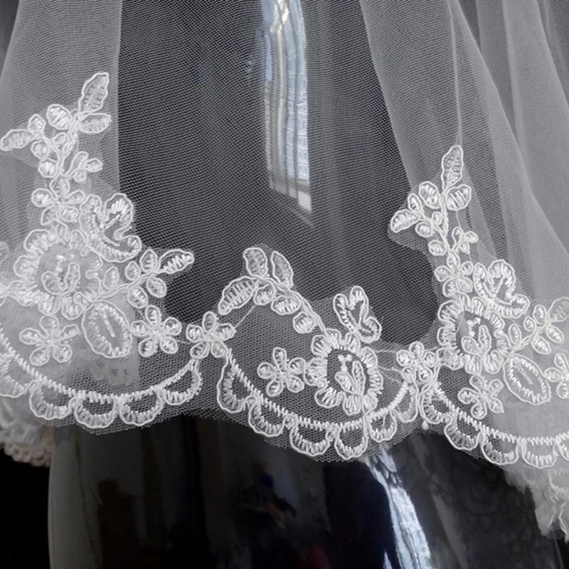 3 метров свадебная фата Кружевная аппликация тюль свадебные аксессуары | Свадьбы