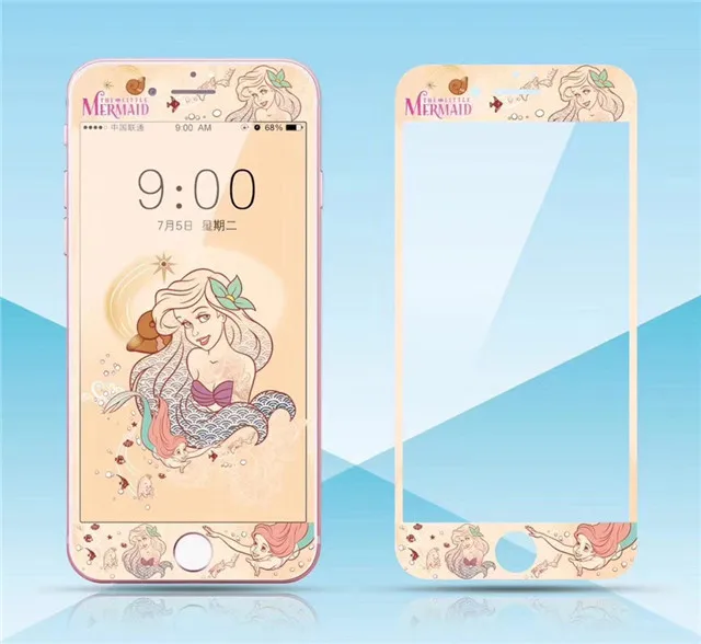 107 9 H закаленное стекло для iphone 6 6s 7 8 Plus протектор экрана Русалка Алиса принцесса Рапунцель моя мелодия узор - Цвет: 107
