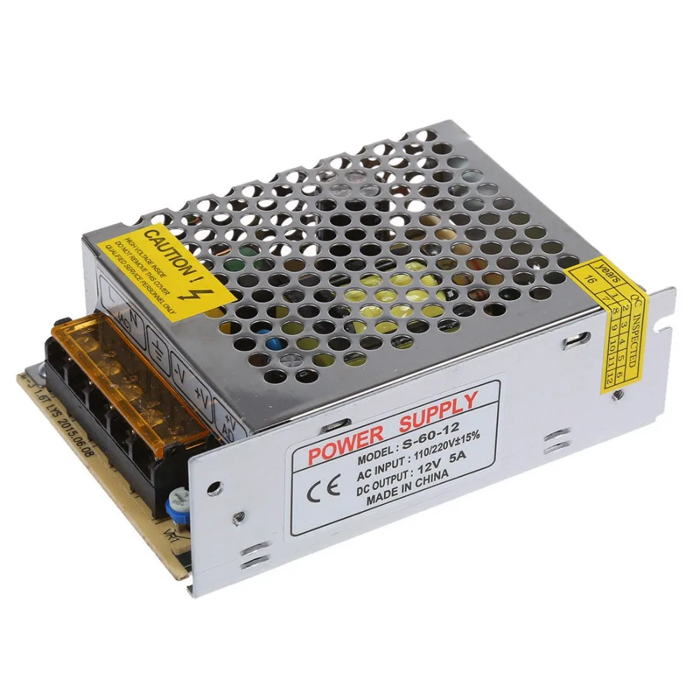 60 Вт переключатель питания Драйвер для светодиодной ленты светильник DC 12V 5A |