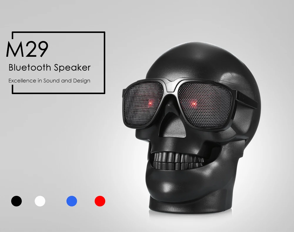 Newest M29 Skull Shape Wireless Bluetooth Speaker Sunglass NFC Mobile Subwoofer Multipurpose Cool | Электроника