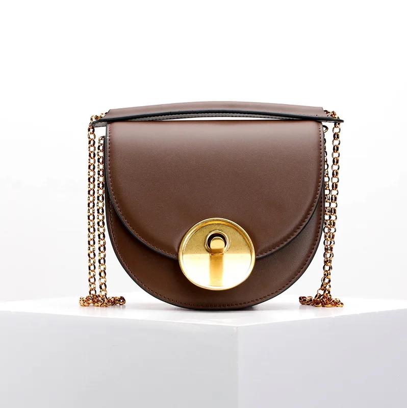 Женская сумка-Кроссбоди с цепочкой Vieline из натуральной кожи полумесяц 2019 | Багаж и