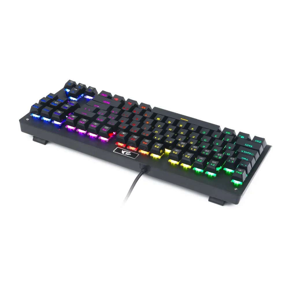 Механическая клавиатура Redragon RGB с подсветкой TKL 87 клавишный синий переключатель