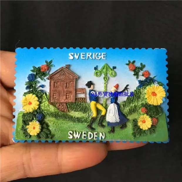 Stockholm, Швеция, туристический Мемориальный холодильник, магнит из смолы, 3d магнит-наклейка на холодильник, сувенир для путешествий, кухонные украшения для дома