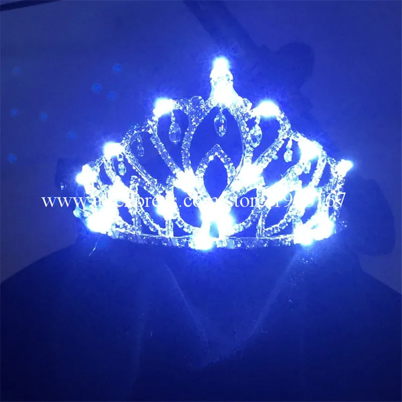 Модный светодиодный светящийся головной убор свадебная корона для вечеринки