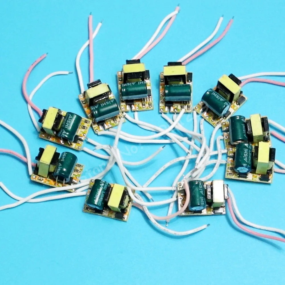 10 шт./лот 300mA 1-3x1W 3x1W изолированный светодиодный драйвер 1W 2W 3W источник питания AC 85 V-265 V 110V 220V DC 3 V-10 V