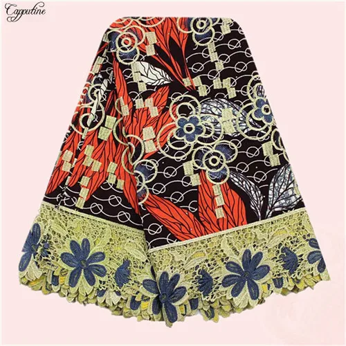 Excellent African veritable batik ankara wax lace fabric with water soluble for lady dress SLW93(6yards/lot) | Дом и сад