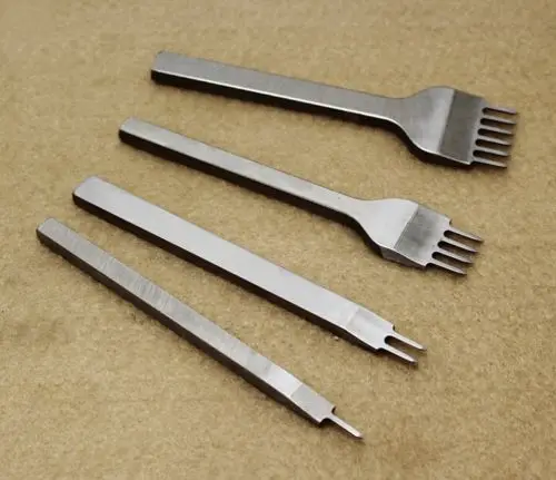 Инструменты для кожевенного ремесла 4 мм Дыроколы инструмент шитья 1 + 2 6|stitching punch