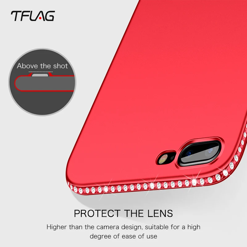 TFlag Премиум люкс Bling Телефон чехол для iPhone 6 6s 7 8 плюс Алмаз Мягкие TPU Кристалл