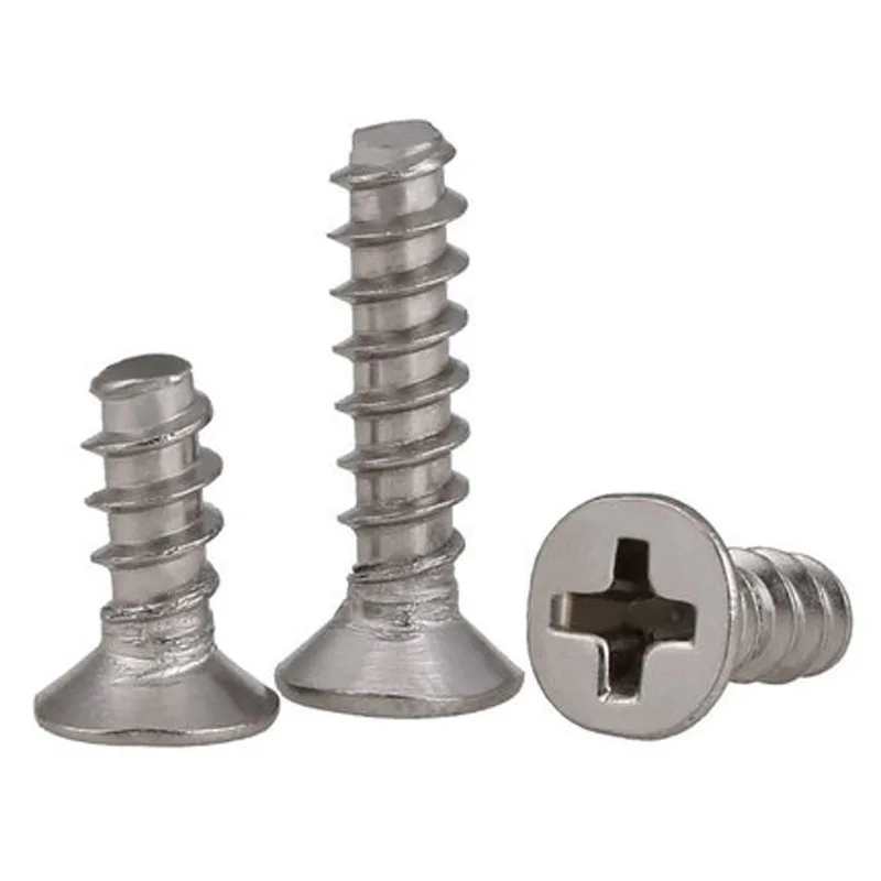 

50pcs M2.6 304 stainless steel Countersunk head Self-tapping screws Phillips screw Flat slotted Bolt 6mm-12mm Length