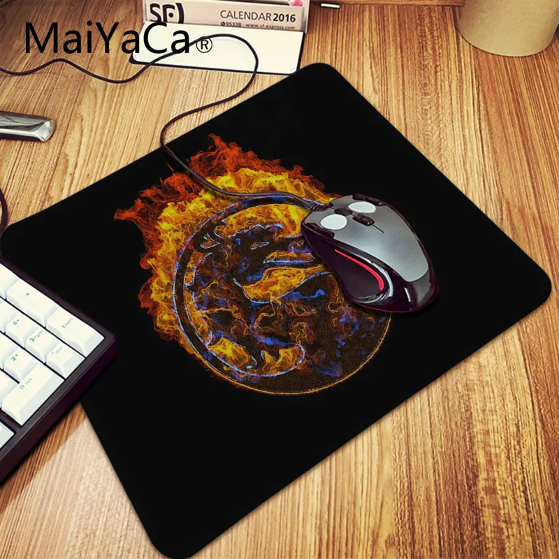 Резиновый прочный Настольный коврик для мыши Maiyaca mortal kombat с логотипом большой