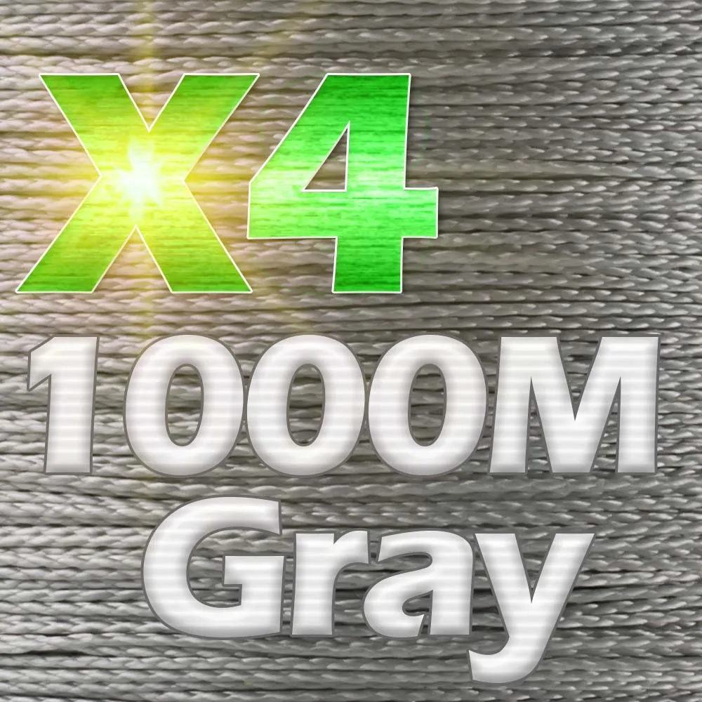 X4-1000M-Gray JOSBY 300 м 500 м 1000 м 4 нити 8 нитей многоцветная ПЭ плетеная проволока многофиламентная супер сильная леска Новинка - Цвет: X4-1000M-Gray