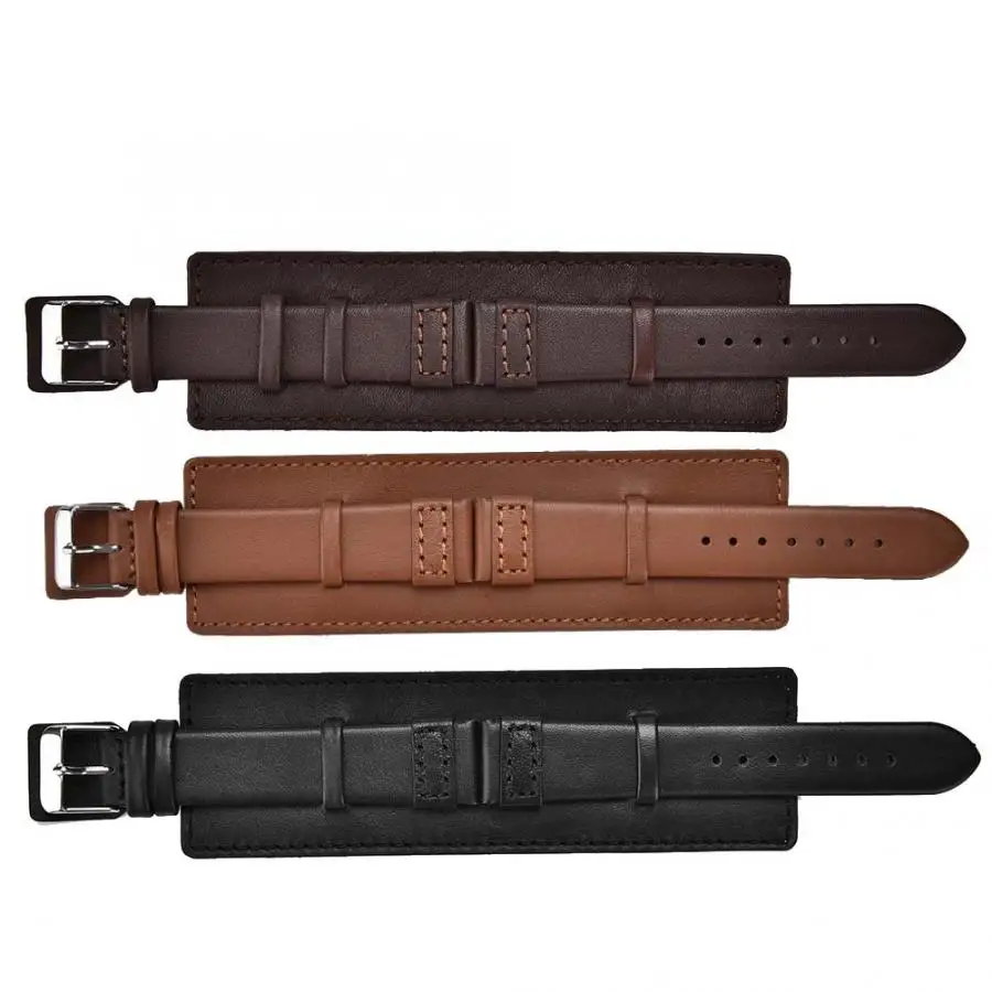 38 мм винтажная Мода для мужчин и женщин из воловьей кожи наручных часов ремешок