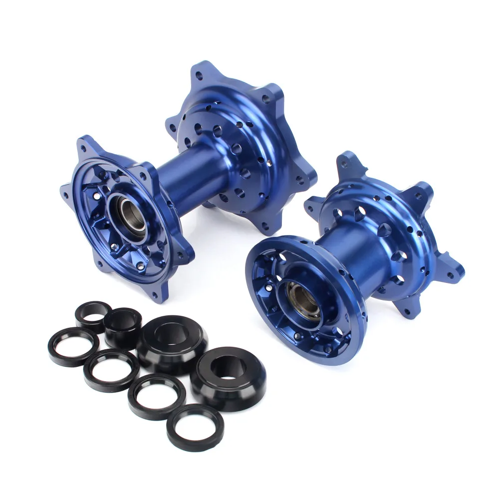 BIKINGBOY для Yamaha YZ250F YZ-F 250 YZ450F YZF 450 2009 2010 2011 2012 2013 Мотокросс спереди и сзади ступицы колеса 36 отверстиями Супермото - Цвет: Blue