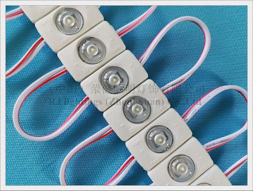 Светодиодный светильник-модуль с линзой, светодиодный модуль DC12V 0,6 Вт 60lm SMD 2835 30 мм* 19 мм* 7 мм