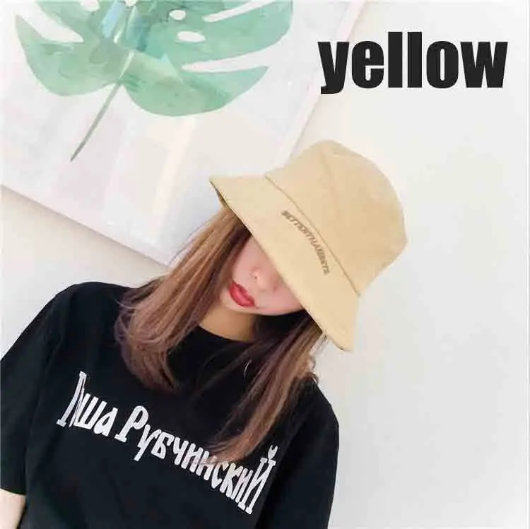 Casual sun Hats Foldable Letter Embroidery cotton bucket hat p162 | Аксессуары для одежды