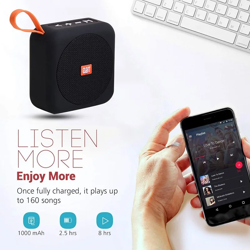 Мини беспроводной Bluetooth динамик Поддержка U диск TF карта стерео Музыка Радио