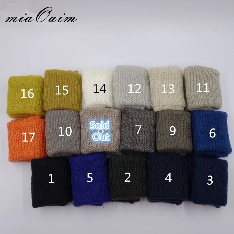 10 шт./лот 60*30 см вязаный мохеровый шарф мягкий маленький новорожденный размер