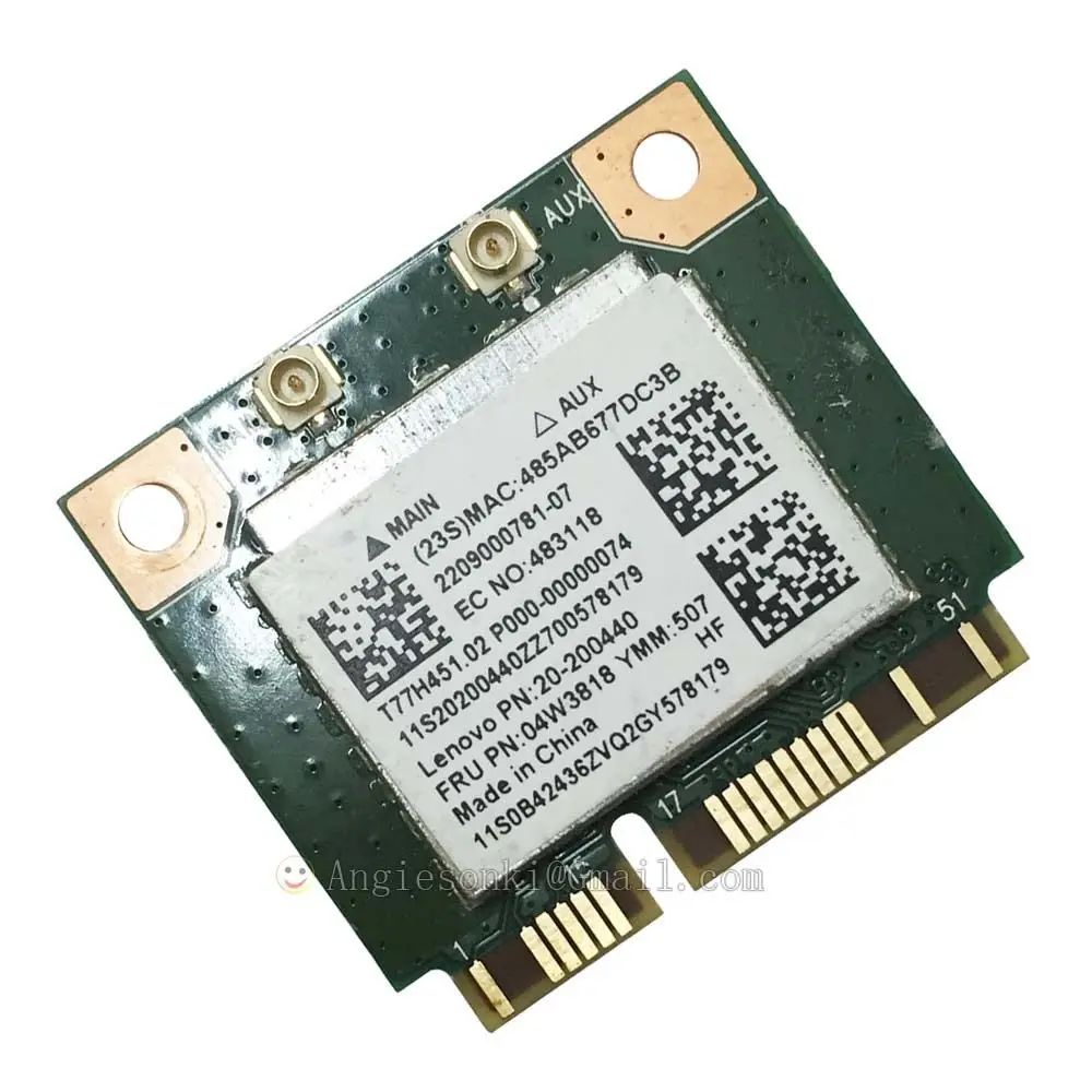 RT8723BE PCI E WiFi + BT4.0 WLAN карта FRU:04W3818 802.11bgn 150m комбинированный адаптер для Realtek Lenovo B5400