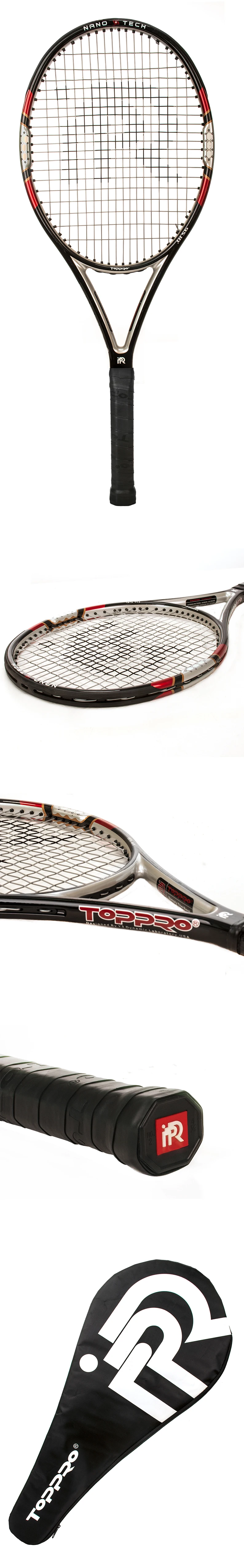 Теннисные ракетки с микро карбоновой большой головкой Tenis Raquete, Профессиональная теннисная ракетка, оригинальная ракетка для тенниса с веревкой