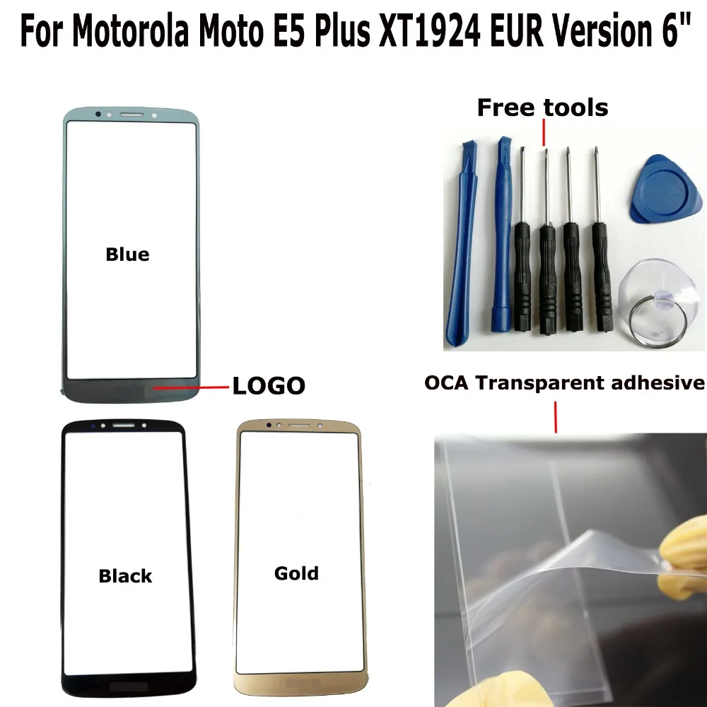 

Shyueda + OCA 6 дюймов для Motorola Moto E5 Plus (Европа) XT1924-1, XT1924-2, XT1924-4, XT1924-5, XT1924-7-9, внешнее Переднее стекло для экрана