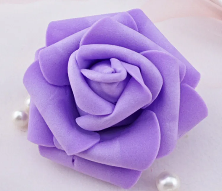 100 шт./лот 6 см поролоновые головки роз Искусственные Цветочные мятно зеленые