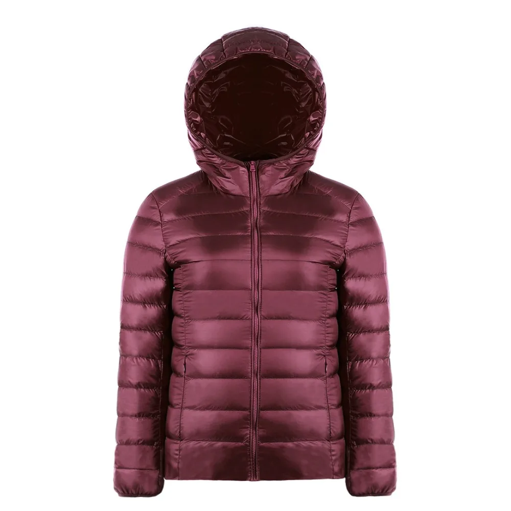 Женский сверхлегкий пуховик белая парка с капюшоном 4XL 5XL 6XL 7XL для зимы 2019|Женские