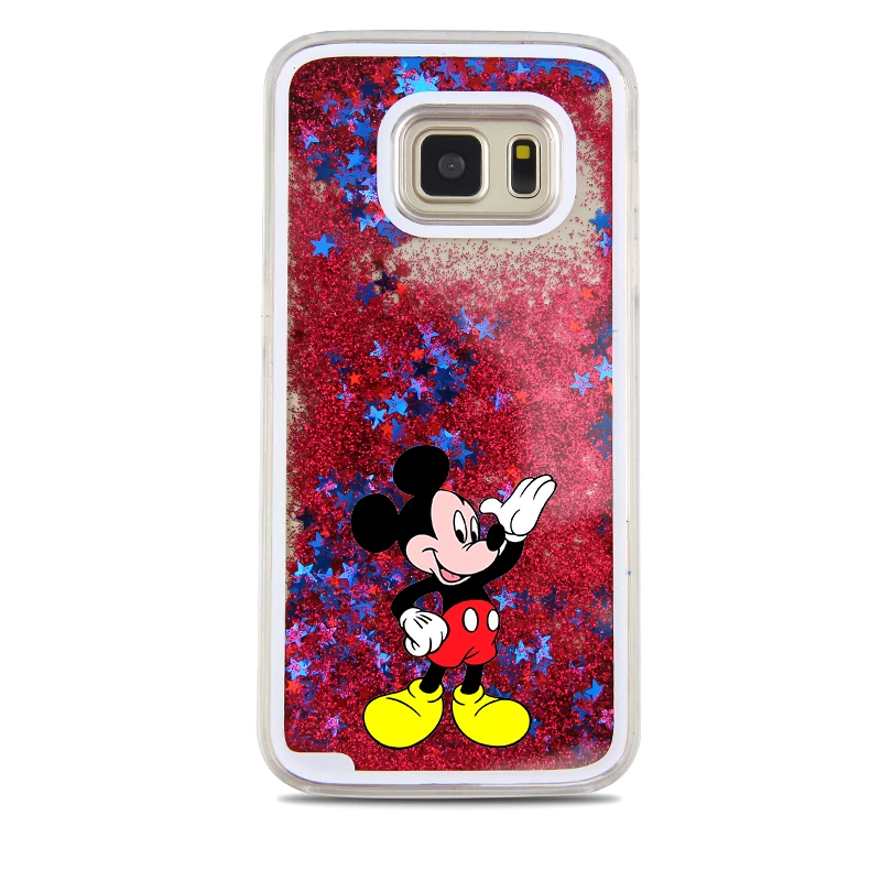 Блестящий жидкий зыбучий песок принт Минни супер прекрасный подарок для samsung Galaxy