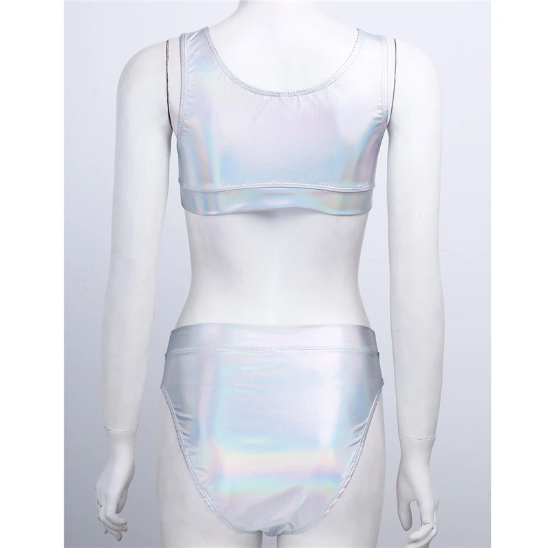 Летний сексуальный женский купальник голографический Купальник для женщин два
