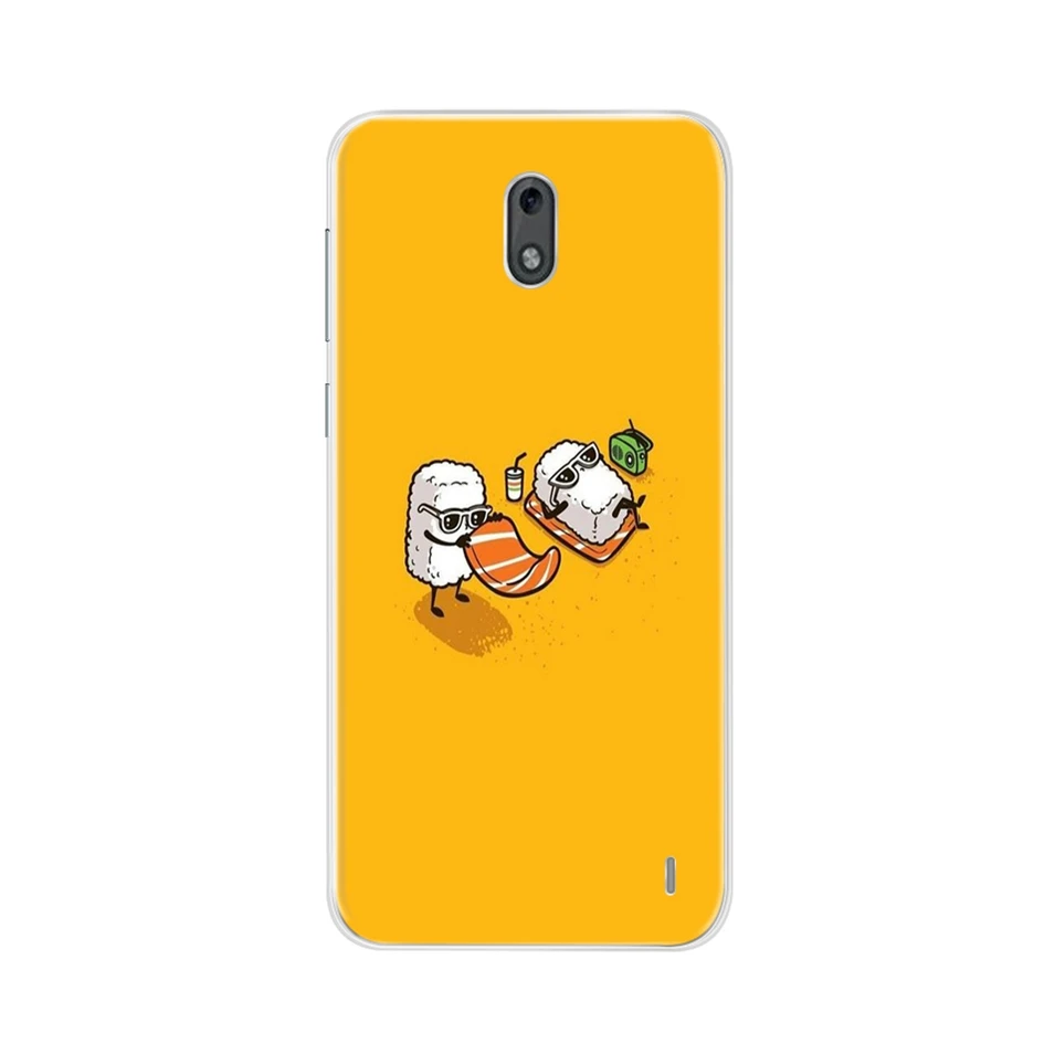 Розовый Мягкий чехол для телефона Nokia 2 прозрачный силикон ТПЭ бампер для Nokia 2 задняя крышка Nokia2 TA-1029 TA-1035 милые чехлы с принтом - Цвет: Розовый