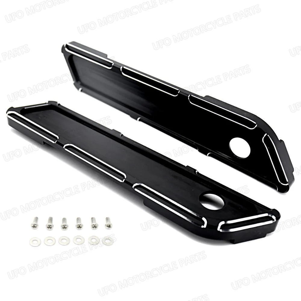 Новый черный наклон Cut Saddlebag крышки с защелкой для Harley Touring FLHX FLHR 14 16 17|harley saddlebag