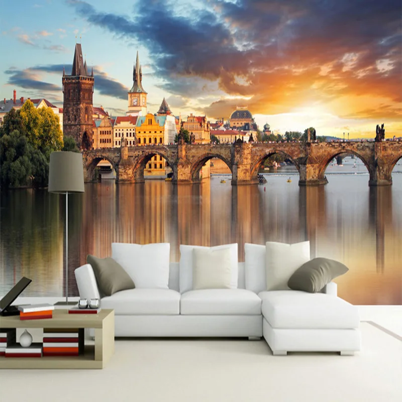 Фотообои красивые обои в европейском стиле картина на стену 3D фон для гостиной|3d